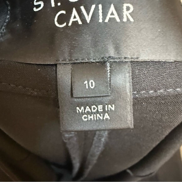 St. John | Black Tailored Trousers with Straight-Leg Silhouette | Sz 10 - Picture 4 of 4